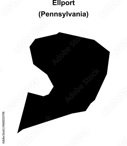 Ellport (Pennsylvania) blank outline map