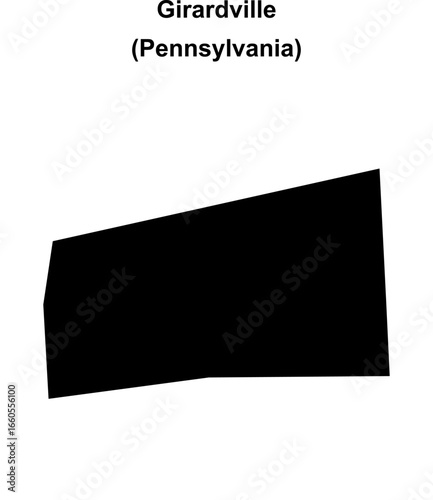 Girardville (Pennsylvania) blank outline map