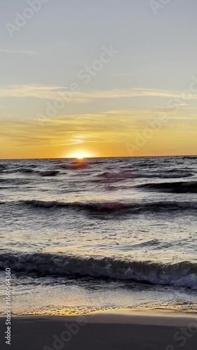sunset in the sea 