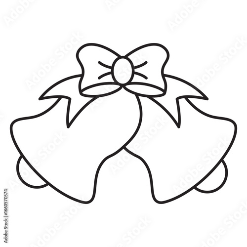 christmas bell vector icon