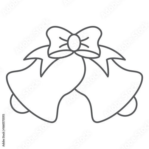 christmas bell vector icon