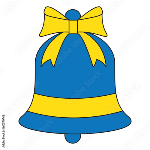 Christmas bells icon set festive holiday season illustration