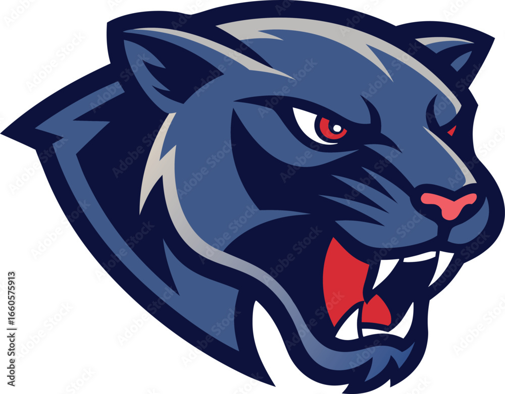 Fototapeta premium Bold panther head mascot logo vector graphic scalable illustration for branding vector
