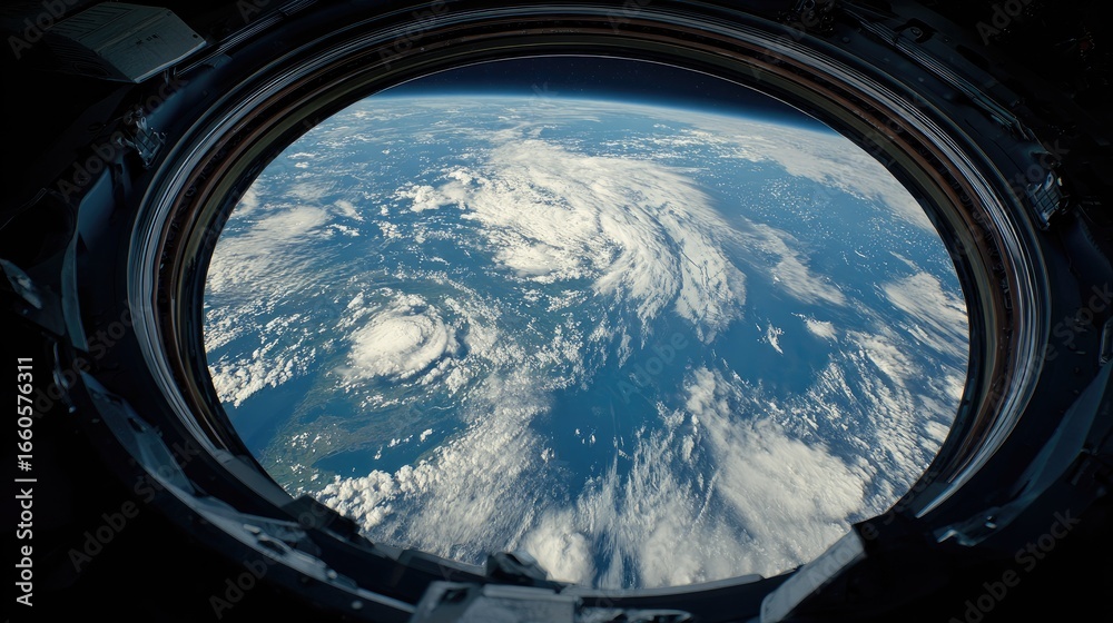 Naklejka premium Earth From Space A Breathtaking View