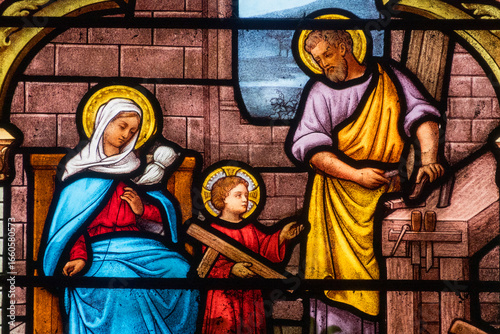 Photos Holy family in the workshop of Joseph