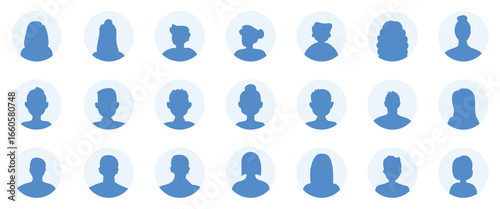 Avatar man icon, profile placeholder, anonymous user male gray person identity icon. Simple Gray Avatar Icons Representing Male And Female Profiles. person icon, profile picture. people icon.