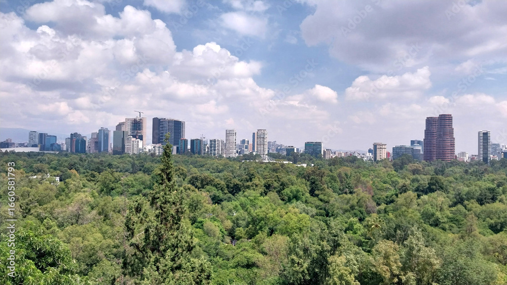 Obraz premium skyline Cidade del México from Chapultec 