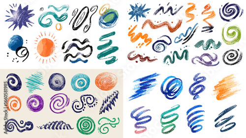 Vivid watercolor swirls, waves, and brush strokes in blue, orange, and green tones. Artistic hand-painted textures for design, decoration, craft, and creative backgrounds.