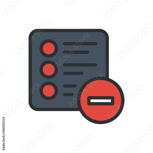 blacklist flat icon color vector on white background
Vector color flat icon on white background