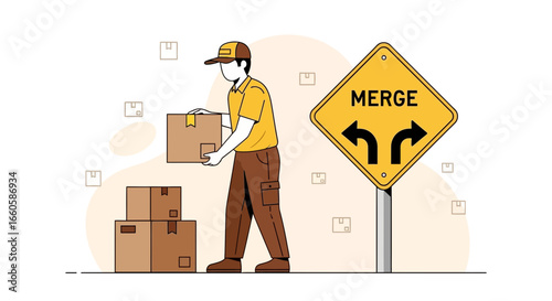 Delivery Crossroads Delivering Packages Amidst Directional Challenges And Strategic Decisions