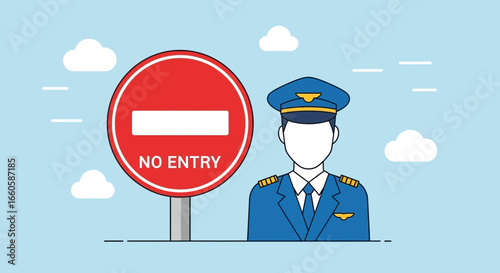 Denied Authorization For Flight Crew Indicates Obstacles In Air Traffic