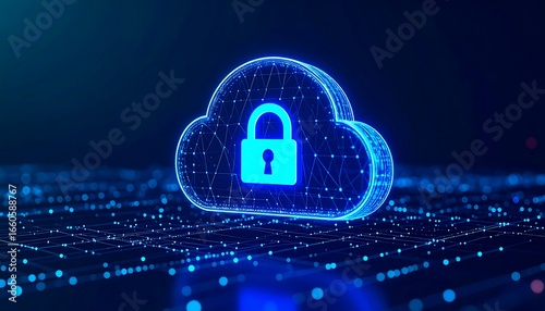 Digital cloud security concept