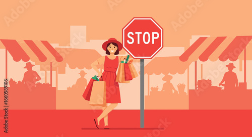Enjoying Festive Market Day But Recognize The Need To Stop Spending