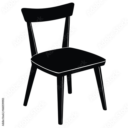 Minimalist Wooden Chair Smooth Oak Finish Clean Look