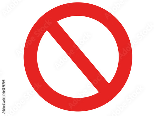 Foto no entry sign on white