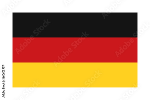 Clean vector graphic of Germany’s national flag in modern flat style. Professional German flag illustration in bold minimal vector design.