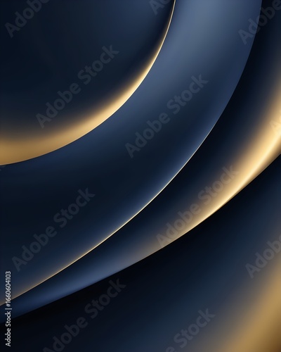 Soft gradient glow in deep navy and gold tones, creating a luxury and elegant abstract background