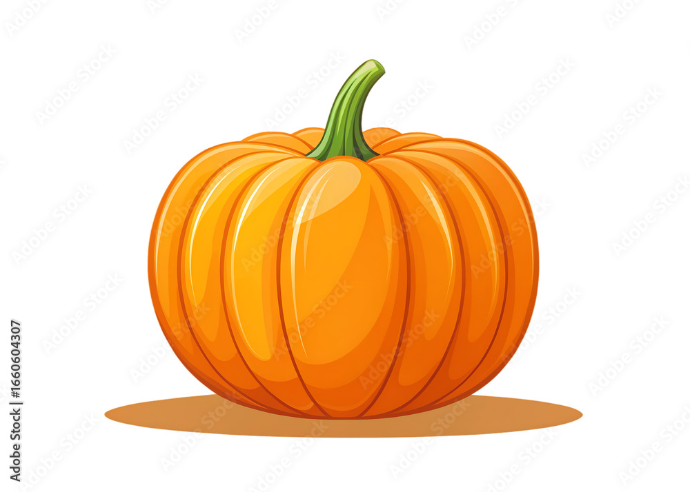 Obraz premium A vibrant orange pumpkin rests on a light brown surface against a black background