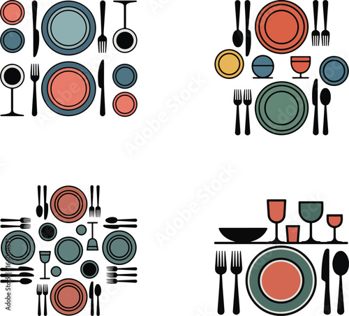 Traffic light icons set in vector illustration design