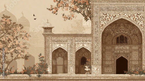 Architectural detail of a historical building