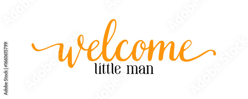 Card template with a multi-colored inscription. Vector illustration for gender reveal party