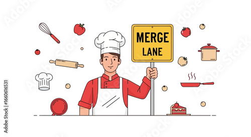 Merge Lane of Flavors A Chef's Culinary Creativity and Kitchen Utensils