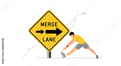 Merging Fitness Goals With Personal Growth And Street Road Success Signs