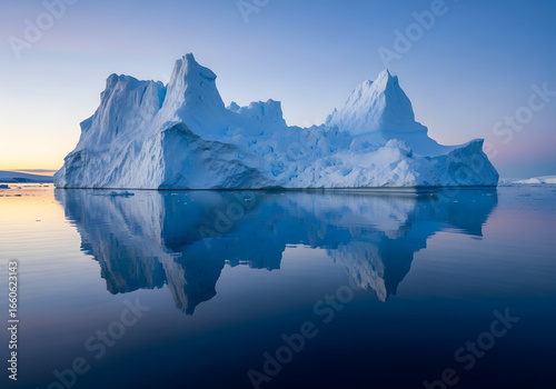 Wallpaper Mural Floating white icebergs from Antarctic glaciers drift on the deep blue sea, a silent testament to a freezing polar landscape Torontodigital.ca