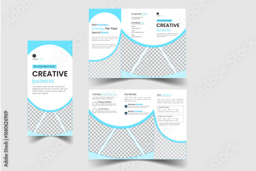 Modern  Creative and Professional tri fold brochure vector design.
