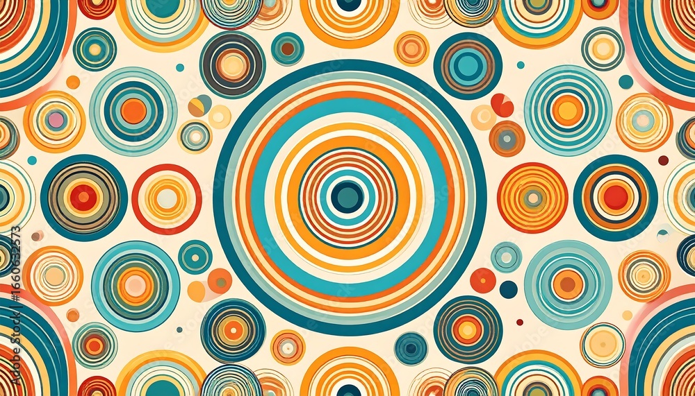 Retro Colorful Circle Pattern Background. Retro Colorful Circle Pattern Background.