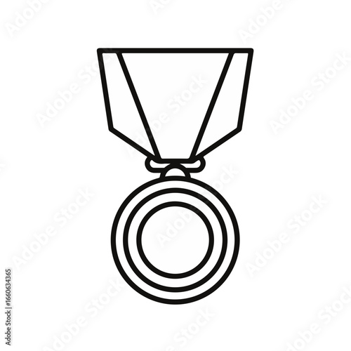 Elegant gold medal with ribbon, perfect for awards, achievements, success, and honoring exceptional performance in competitions