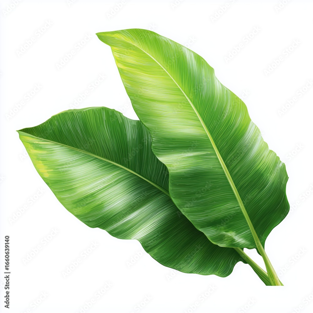 Fototapeta premium Stunning Tropical Leaves Illustration , white background cut out PNG
