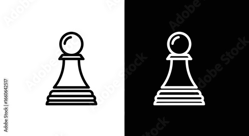 Chess pawn icon representing strategy, beginnings, game play
