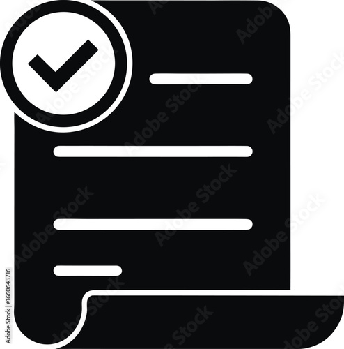 Document icon with checkmark in circle