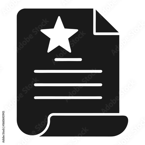Document with star icon representing quality and rating