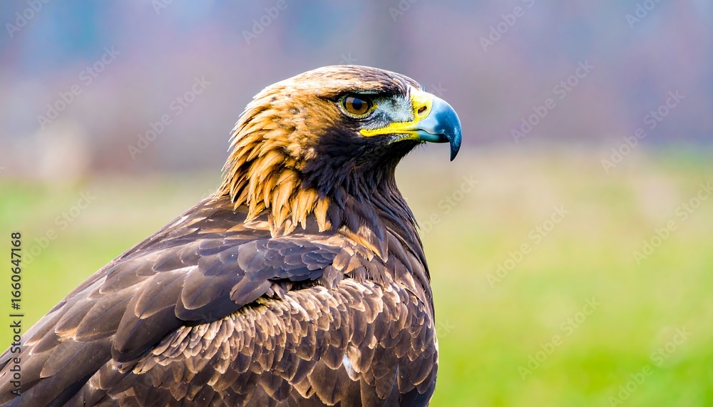 Naklejka premium Golden eagle portrait in profile