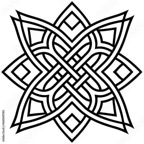 Simple Ethnic Weave Illustration