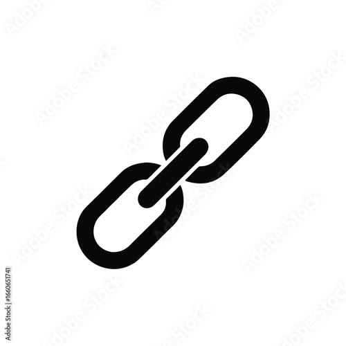 Strong chain link symbol icon representing connection, unity, security, and business partnerships, ready to enhance your designs.