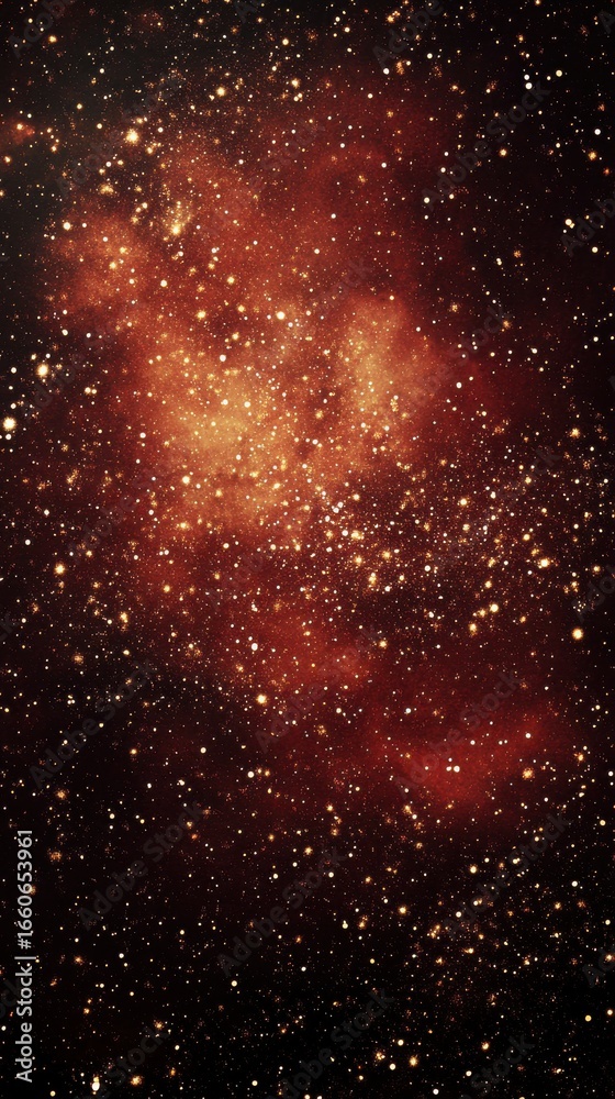 Fototapeta premium Dark red background with sparkling stars creating a celestial and enchanting atmosphere