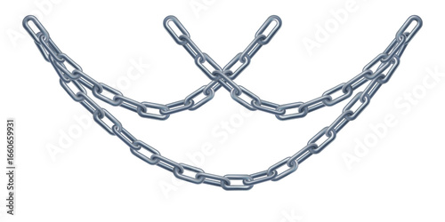 3d hanging chain wrapped around, connect business partners. Strong locked link security protection. Repeat ring hold credit, digital secret password. Metal closed thick steel border block render