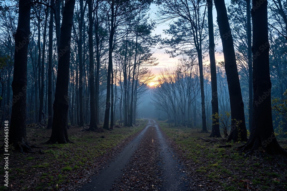 Naklejka premium Whispering Fog Vale