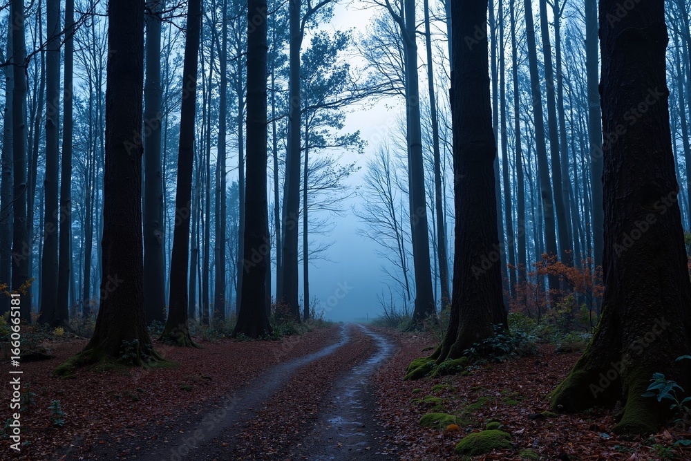 Naklejka premium Whispering Fog Vale