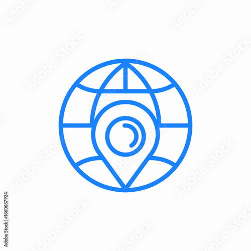 global location icon sign vector