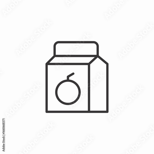 juice carton icon sign vector