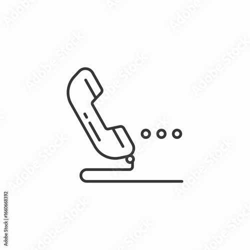 landline phone icon sign vector