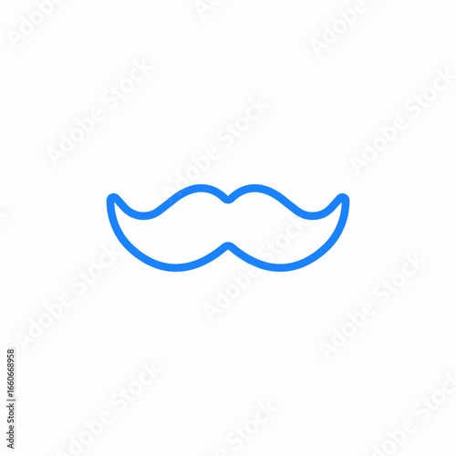 mustache man icon sign vector