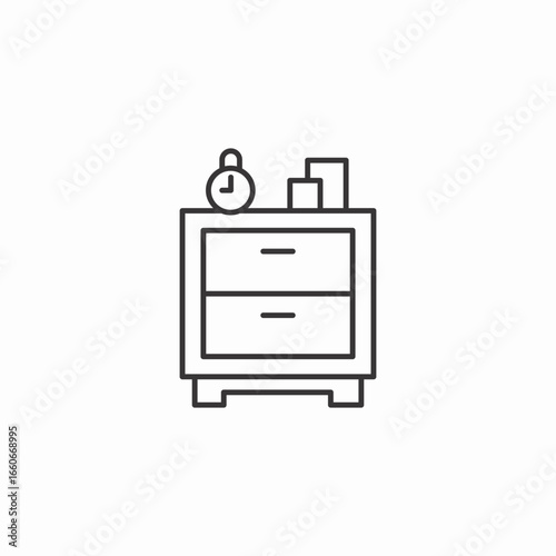 nightstand lamp icon sign vector