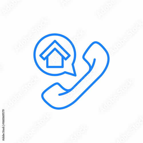 property inquiry call icon sign vector
