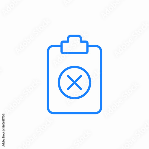 remove clipboard item icon sign vector