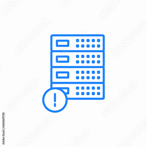server error warning icon sign vector